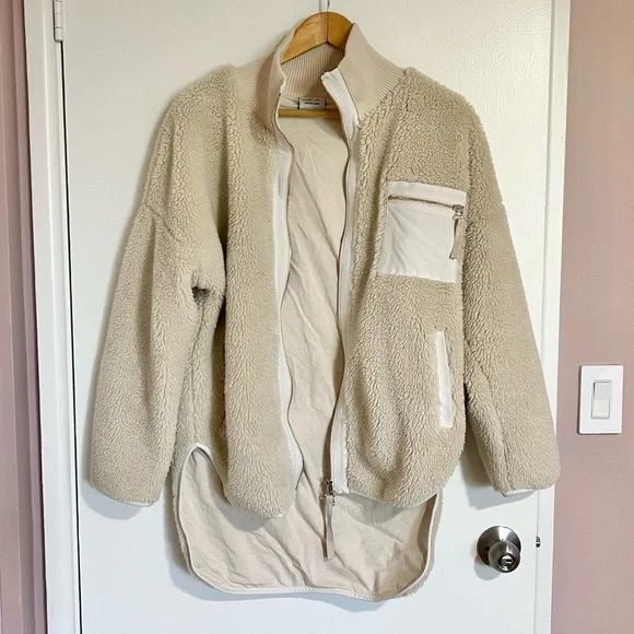 Varley Marney Oversized Fuzzy Jacket Fleece Sherpa - Picture 11 of 16